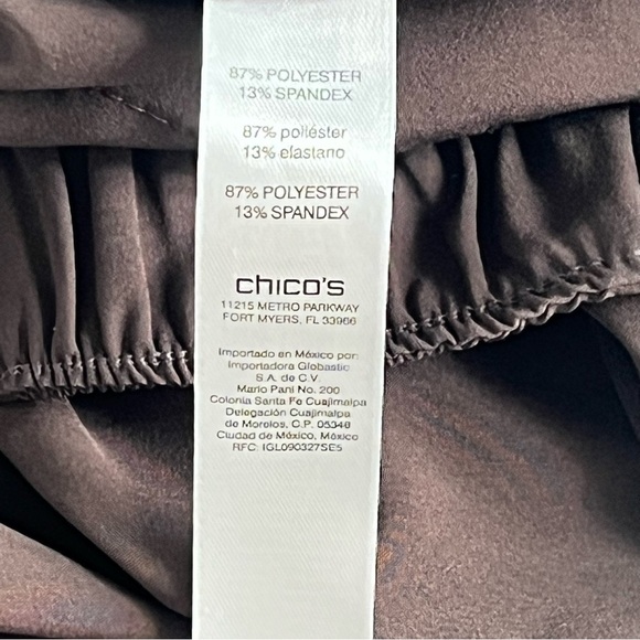 Chico’s Zenergy Neema Side-Button Crop Pants Women’s Size 8 Lightweight Brown - Picture 10 of 12